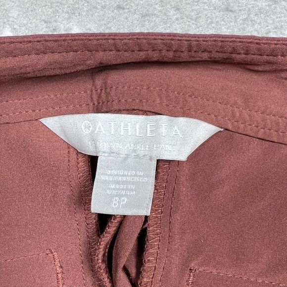 Athleta Pants Womens Size 8P Cognac Brown Uptown Ankle Pant Pockets S/530632-01 - Picture 11 of 14